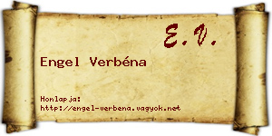 Engel Verbéna névjegykártya