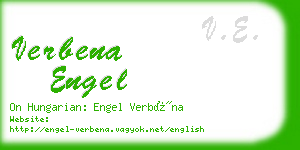 verbena engel business card